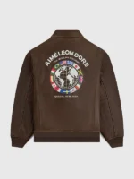 Back view of the ALD jacket featuring the global World's Borough insignia and embroidery.