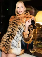 Alex Consani Tiger Fur Coat