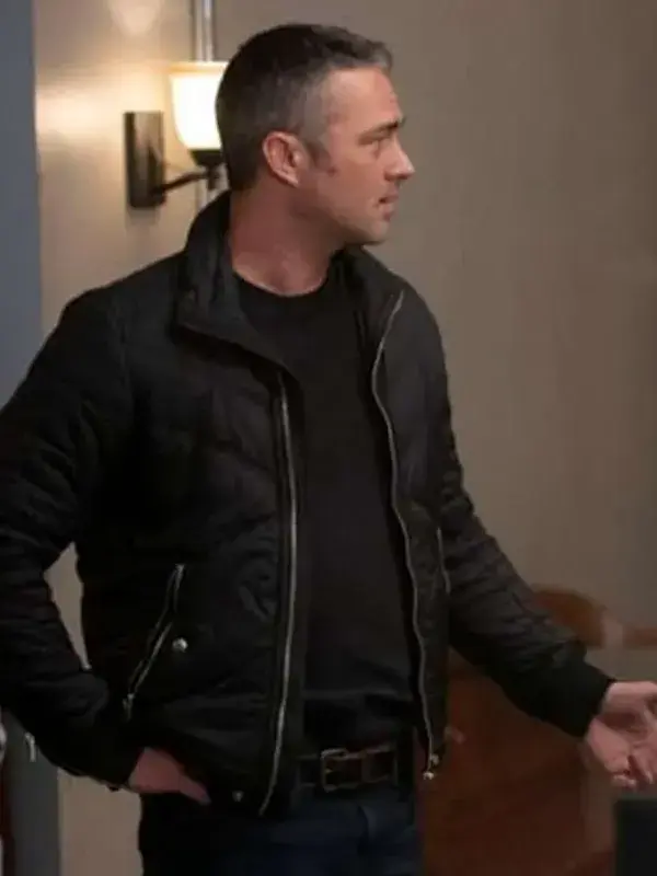 Chicago Fire Taylor Kinney Bomber Jacket Front View Taylor Kinney Bomber Jacket Front View