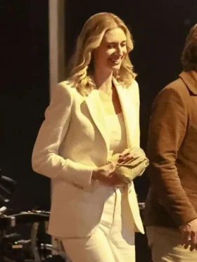 Elizabeth Debicki White Blazer Close-Up