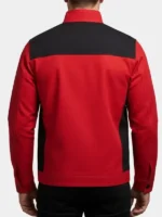 Back View of the Ben Richards Running Man Red Jacket showing the Simple Design