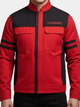 Ben Richards Running Man Red Jacket Front View as Seen in the 2026 Film