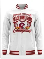 Indiana Hoosiers 2026 Peach Bowl Champions Jacket Front View