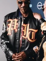 Jeff Hamilton Steelers Leather Jacket Front View