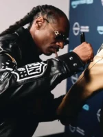 Jeff Hamilton Steelers Leather Jacket Side View