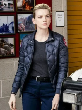 Kara Killmer Chicago Fire Black Jacket Closure