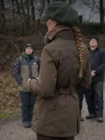 Kate Middleton Brown Cotton Jacket Back View