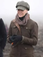 Kate Middleton Brown Cotton Jacket Side View