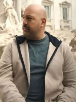 Front view of the Solo Mio 2026 Hooded Jacket with a zipper and pockets at TV Jackets.