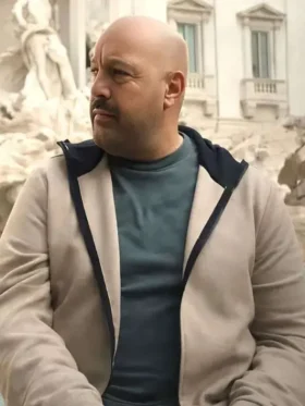 Front view of the Solo Mio 2026 Hooded Jacket with a zipper and pockets at TV Jackets.