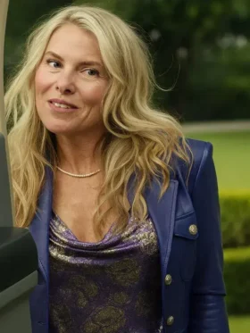 A stylish look at the Landman 2026 Ali Larter purple leather jacket from TV Jackets.