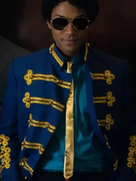 Michael 2026 Blue Military Jacket Front View