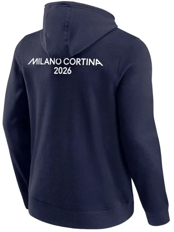 Milano Cortina 2026 Olympics Hoodie | Navy Graphic Logo