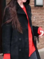 NYC 2026 Dakota Johnson Black Leather Coat - Image 3