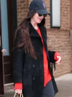 NYC 2026 Dakota Johnson Black Leather Coat - Image 2