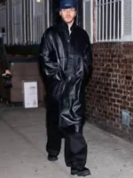 NYC 2026 Jack Harlow Black Leather Coat Full Look