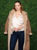 NYFW 2026 Bailee Madison Shearling Leather Coat View Look