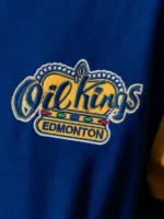 Oil Kings Royal Letterman Jacket Close View Design