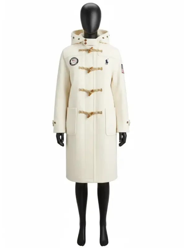 Polo Ralph Lauren Olympics 2026 Team USA opening ceremony Toggle coat 2026 cream color full view