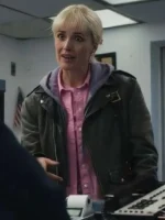 Rose Byrne Tow Leather Jacket Front View