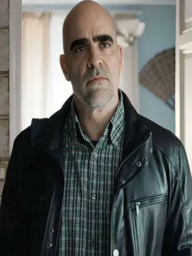 Salvador Luis Tosar Leather Jacket Front View