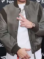 Super Bowl 2026 Fat Joe Leather Jacket Close-Up