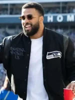 Super Bowl LX Julian Love Varsity Jacket Front View