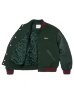 Supreme Cross Varsity Jacket Closure View