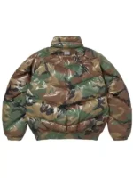 Supreme Schott Shiny Puffer Jacket Camo Back View