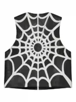 Supreme Vanson Spider Web Vest Black and White Back View