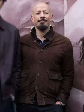 Tarik Saleh Brown Suede Leather Jacket Front View