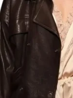 Close-up of Stand Up Collar and Buttons on Tove Lo Jacket