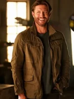 A full styling shot of the Tracker Season 3 Russell Shaw Jacket by TV Jackets.