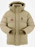 Olympics 2026 Team Denmark Puffer Jacket Front View
