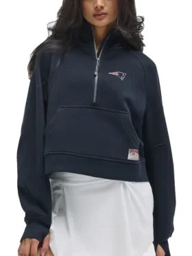 Womens New England Patriots NFL x lululemon Scuba oversized hoodie front side