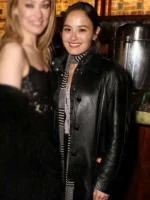 Chase Sui Black Leather Jacket Front View