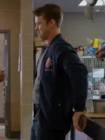 Jesse Spencer Quilted Jacket Navy Blue