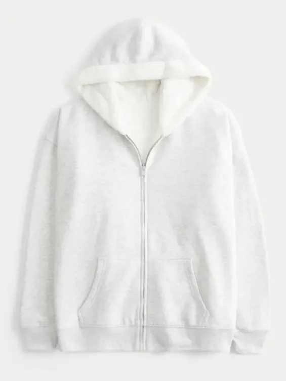 Hollister Reversible Faux Fur Hoodie | Double-Sided Fleece Zip-Up