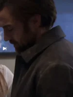 Side view of Remi Carter Black Jacket showing front waist pockets and full-length sleeves