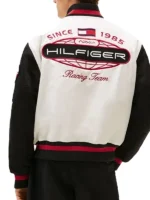 tommy hilfiger f1 movie racing varsity jacket back view