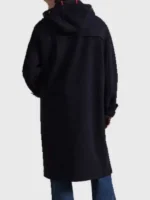 The back view of the USA Winter Olympics 2026 Toggle Coat showing the clean navy finish.