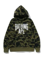 1st Camo Pullover Green Hoodie Mens Front View