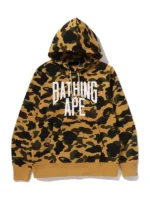 1st Camo Pullover Yellow Hoodie Mens Front View