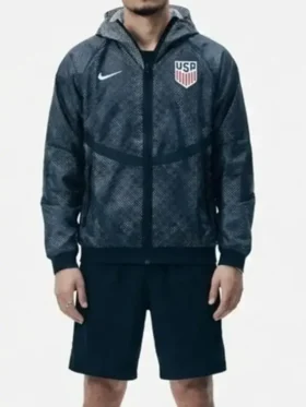 Front view of the World Cup 2026 Teams Mesh Anthem Jacket USA