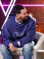 Close-up of the fabric on the Adam Levine Chateau Ranch Hoodie.