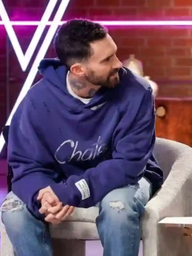 Close-up of the fabric on the Adam Levine Chateau Ranch Hoodie.