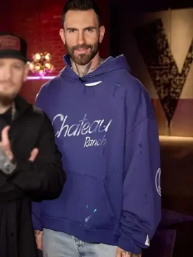 Front view of the stylish Adam Levine Chateau Ranch Hoodie.