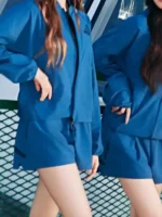 Front and back view of the Adidas Babymonster Jacket.