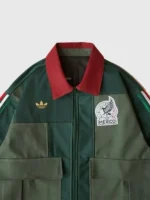 Close-up of the stitching on the Adidas Mexico Worker Jacket.