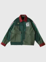 Front view of the Adidas Mexico Worker Jacket in green.